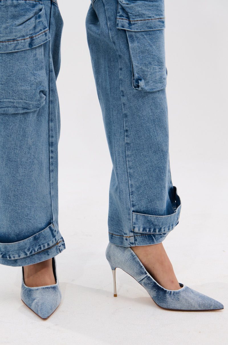 AZALEA WANG KEATON DENIM STILETTO PUMP