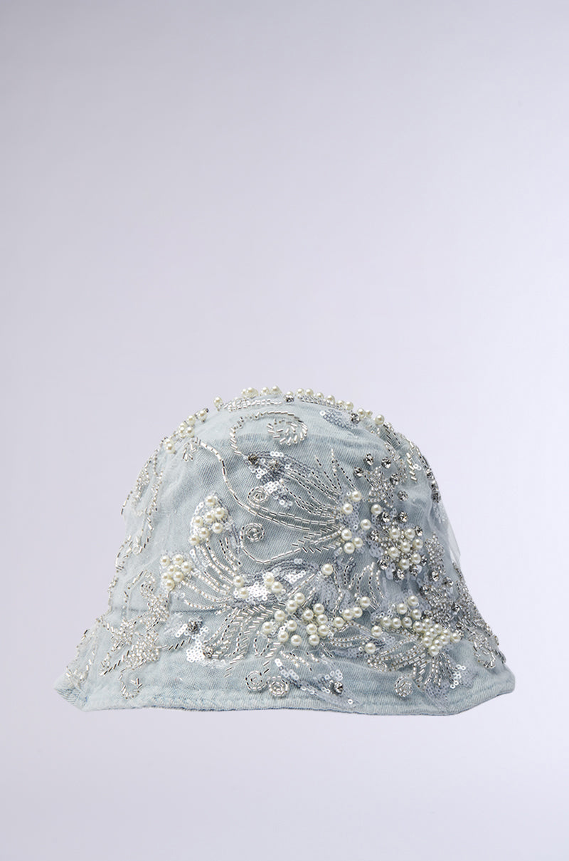 BLESSINGS ONLY EMBELLISHED BUCKET HAT