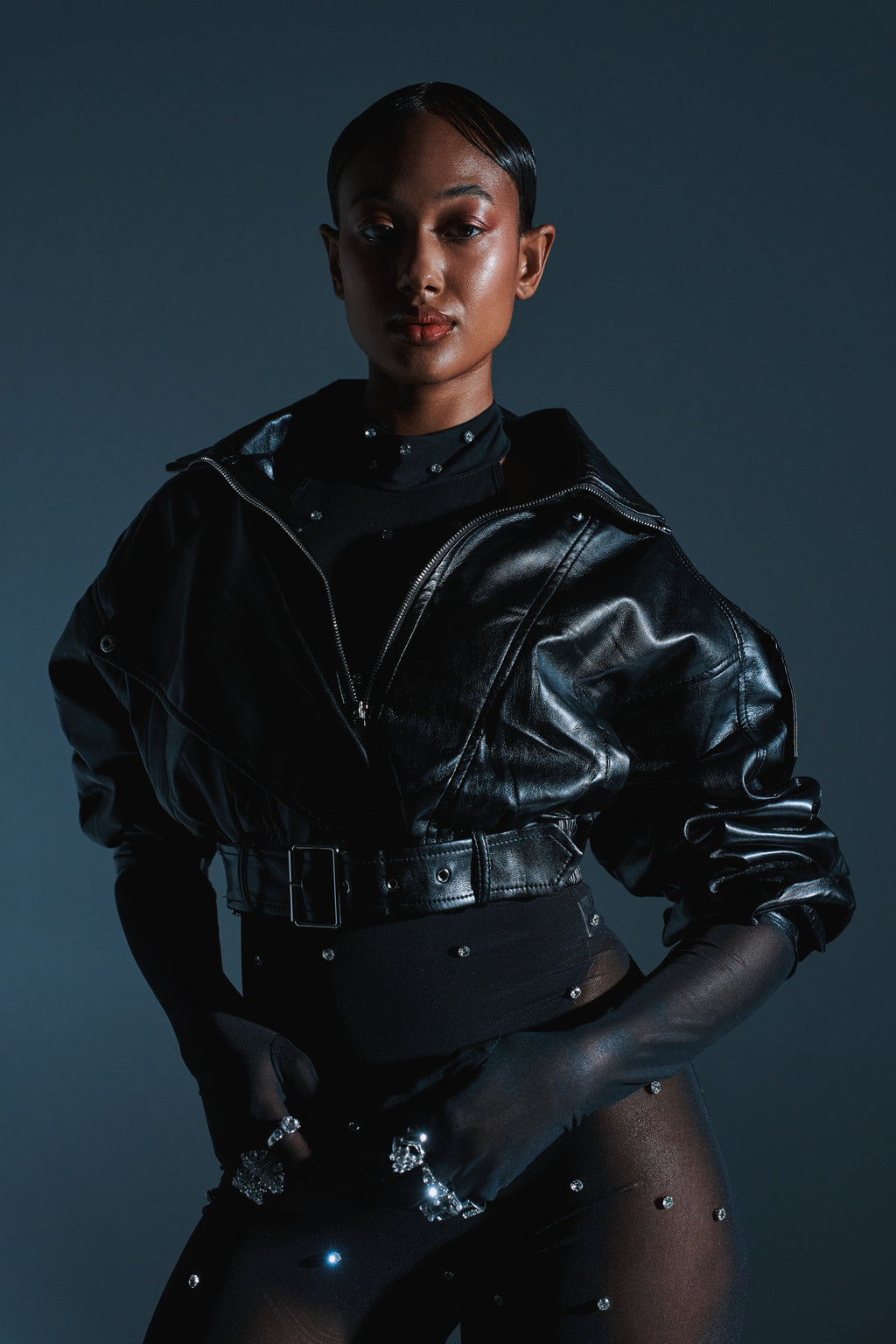 EVA SLOUCHY MOTO IN BLACK