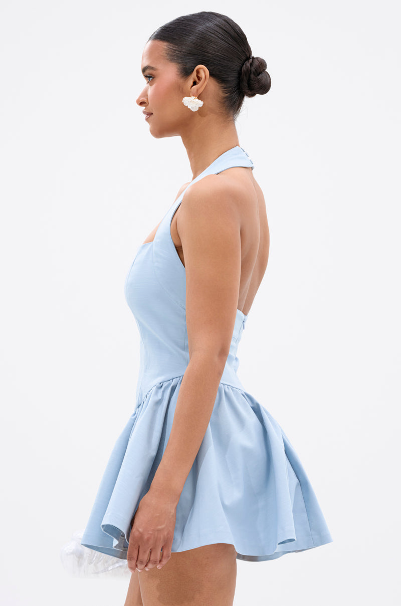 LAKIN HALTER MINI DRESS