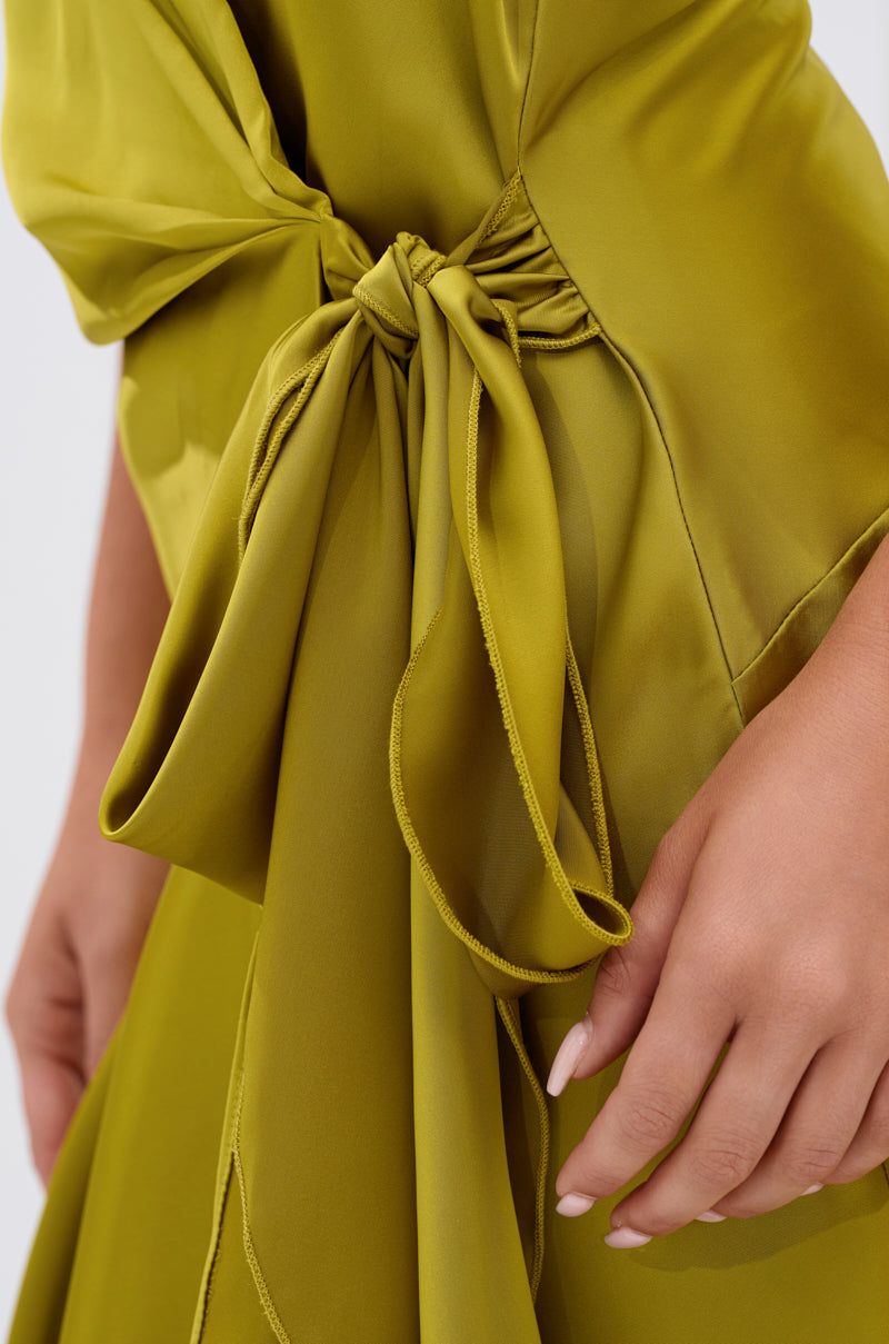 STAR OF THE SHOW SATIN MINI DRESS