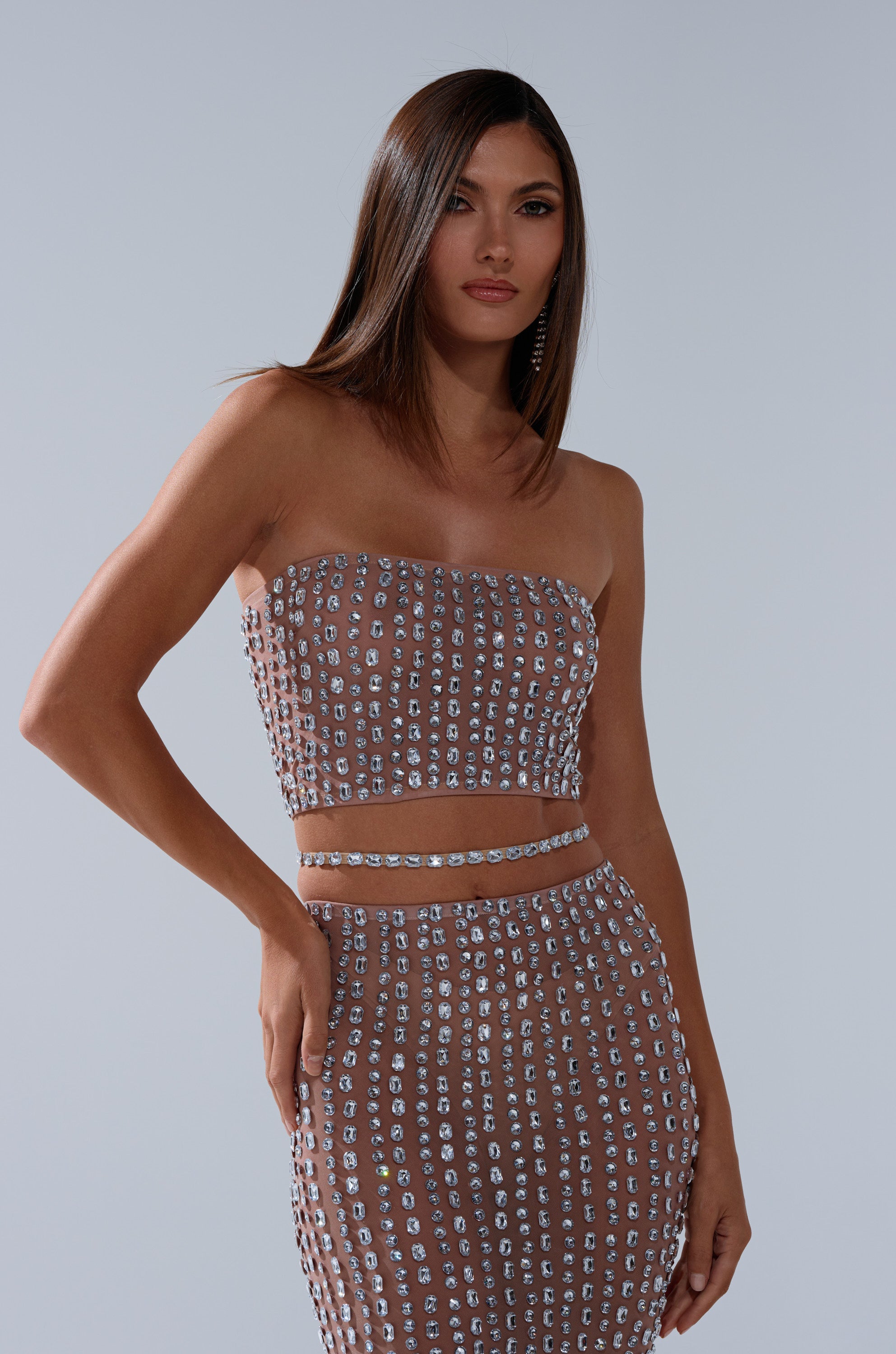 ALL THE SHINE RHINESTONE BANDEAU