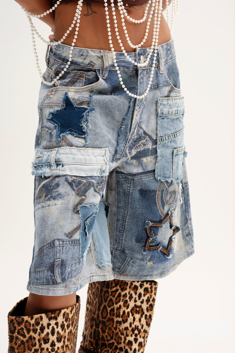 STARS IN THE SKY DENIM SHORT