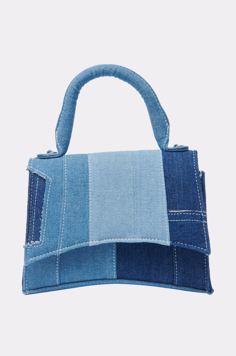 WESTIE PATCHWORK DENIM PURSE