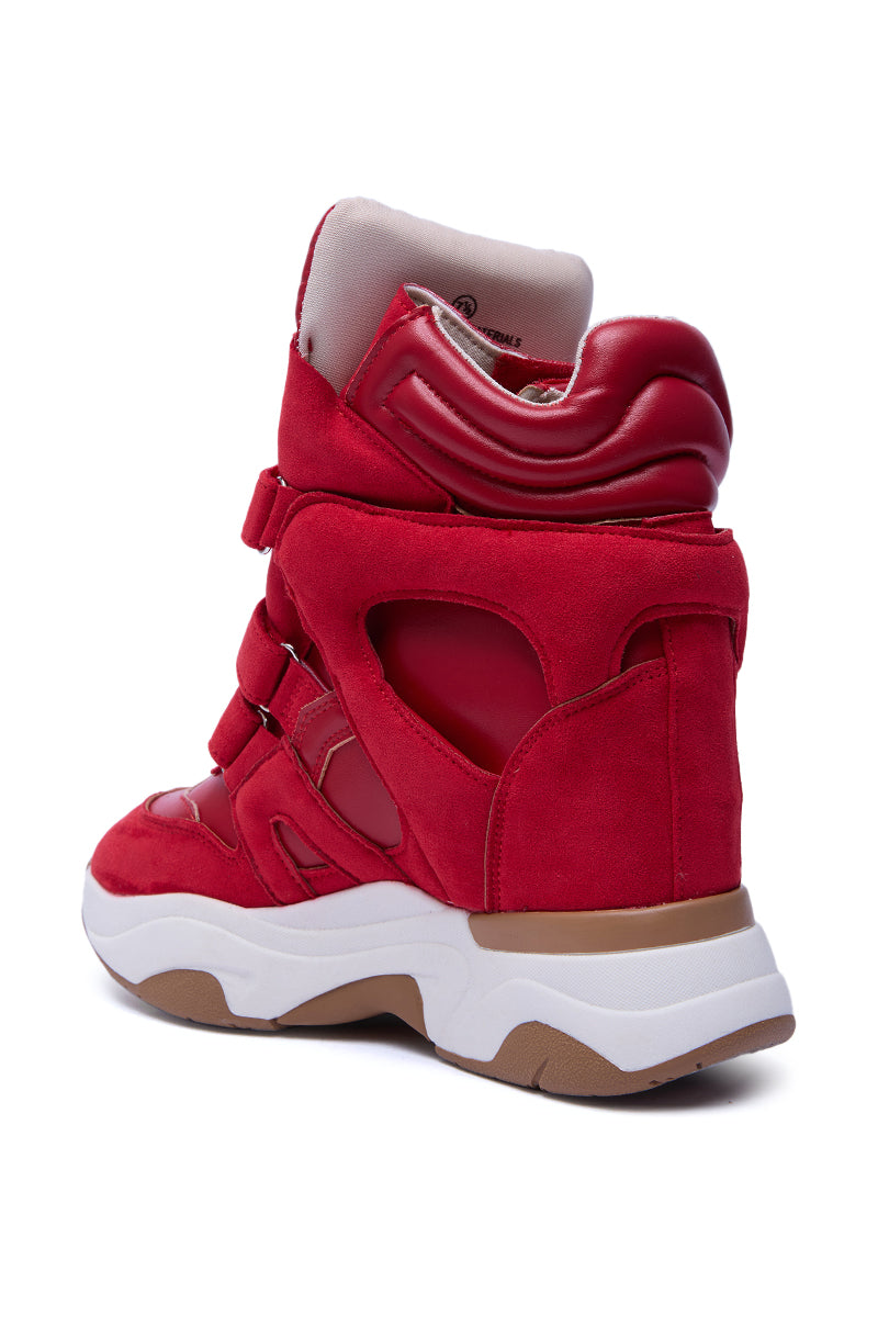 MARANTO RED WEDGE SNEAKER