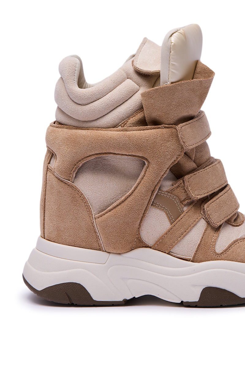 MARANTO TAUPE WEDGE SNEAKER