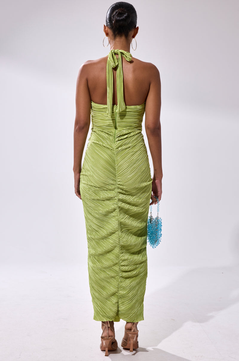 SARAH SLINKY DRESS IN GREEN