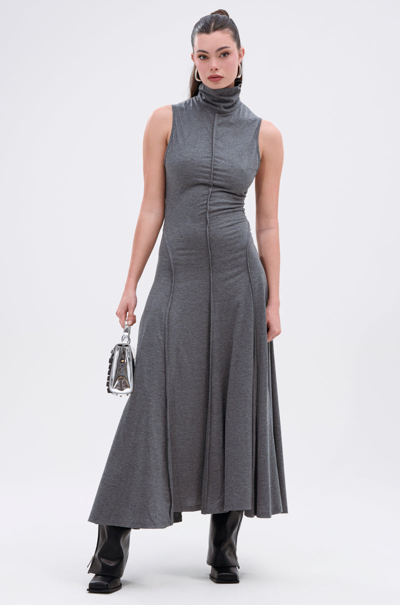 DONT GIVE UP MOCK NECK KNIT MAXI DRESS
