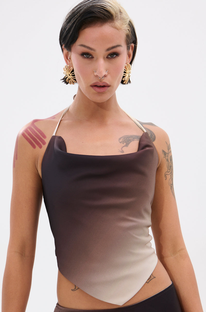 OUT FOR THE NIGHT HALTER TOP