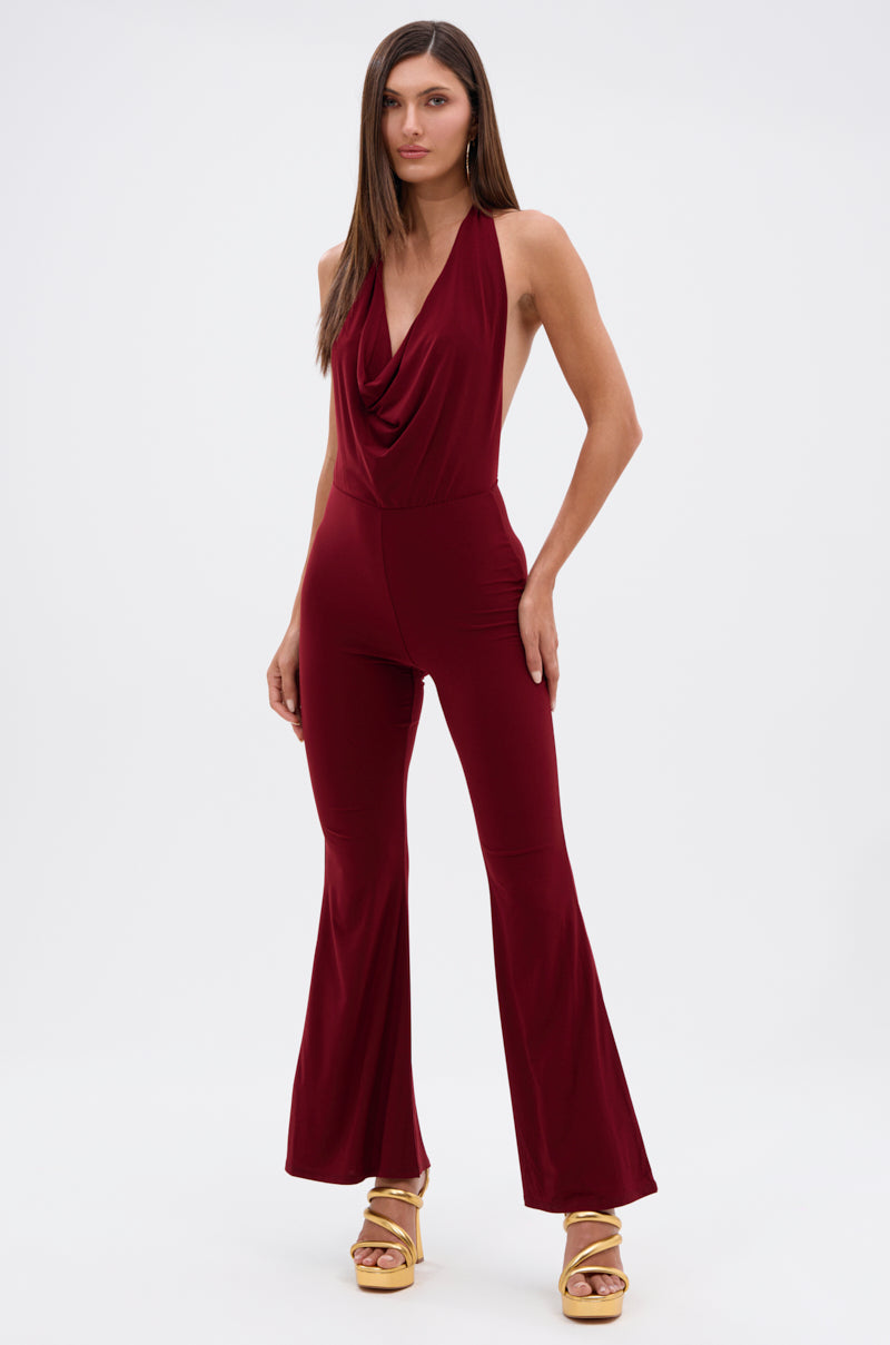LIKE MAGIC JUMPSUIT IN BURGUNDY