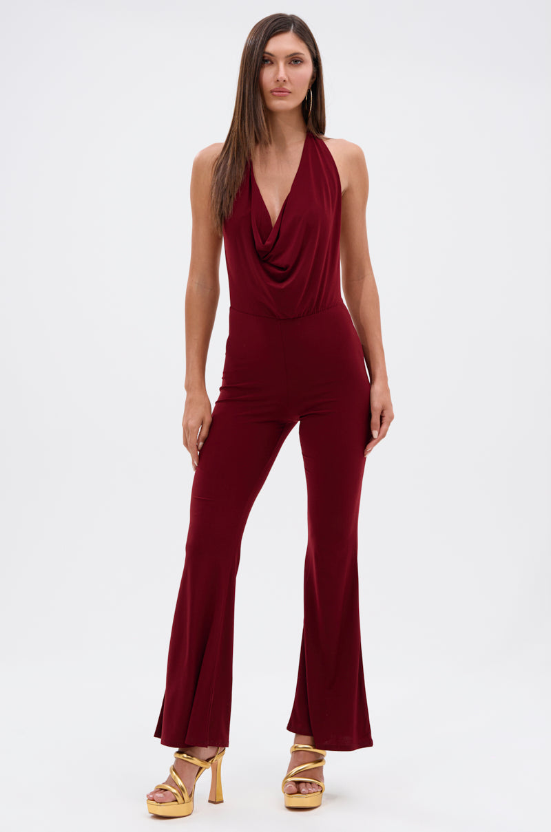 LIKE MAGIC JUMPSUIT IN BURGUNDY