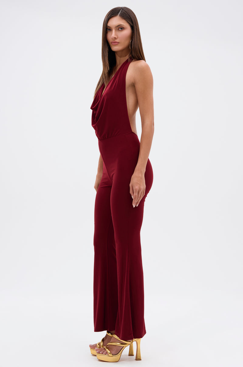 LIKE MAGIC JUMPSUIT IN BURGUNDY