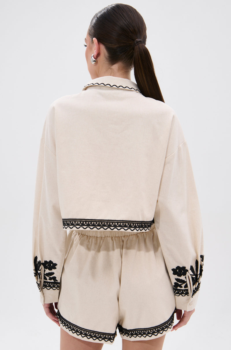 FOREVER AND EVER FLORAL BUTTON DOWN