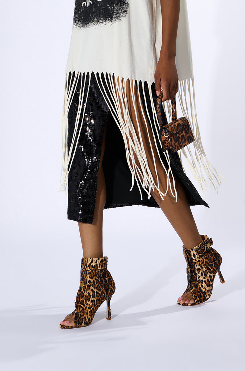 AZALEA WANG NAILY CHEETAH BUTTON UP BOOTIE