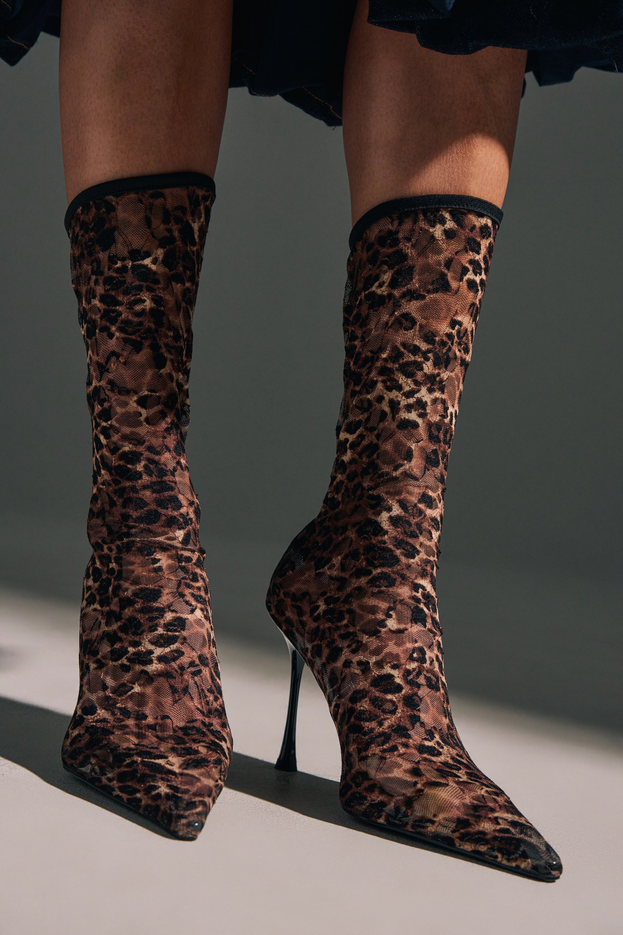AZALEA WANG NICKLAS LEOPARD STILETTO BOOTIE