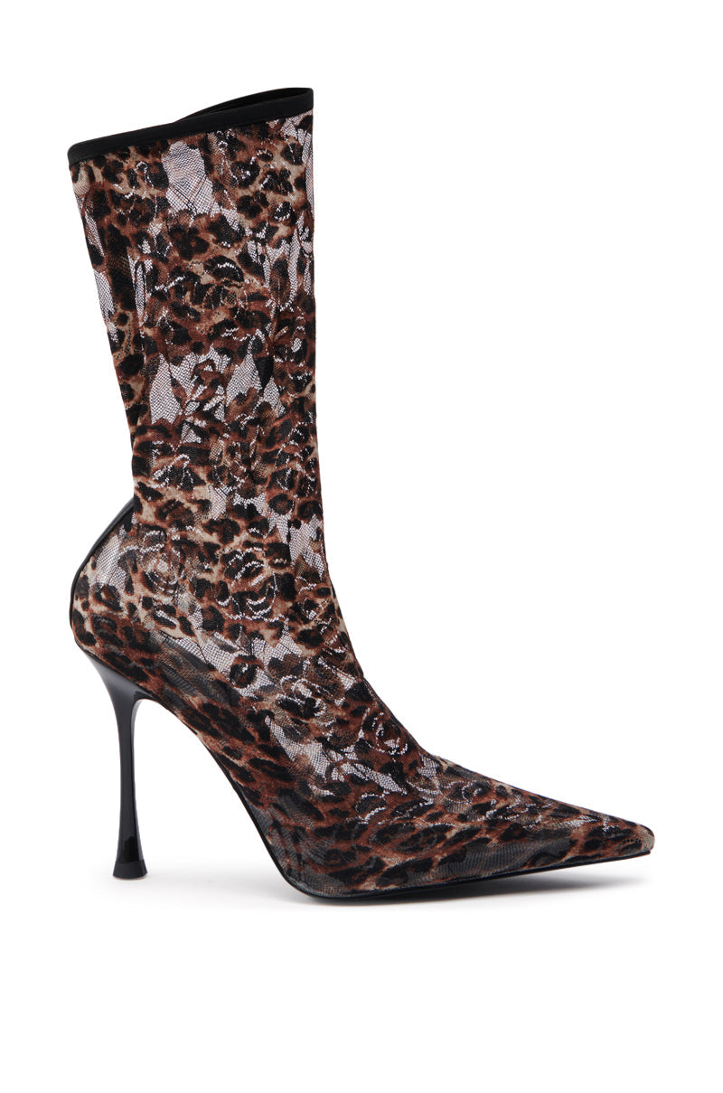 AZALEA WANG NICKLAS LEOPARD STILETTO BOOTIE