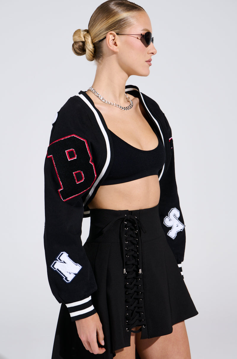 TEAM PLAYER DENIM SHRUG