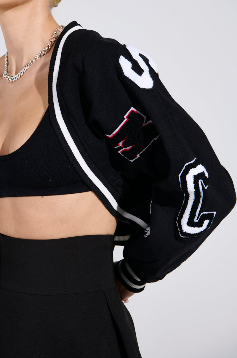 TEAM PLAYER DENIM SHRUG