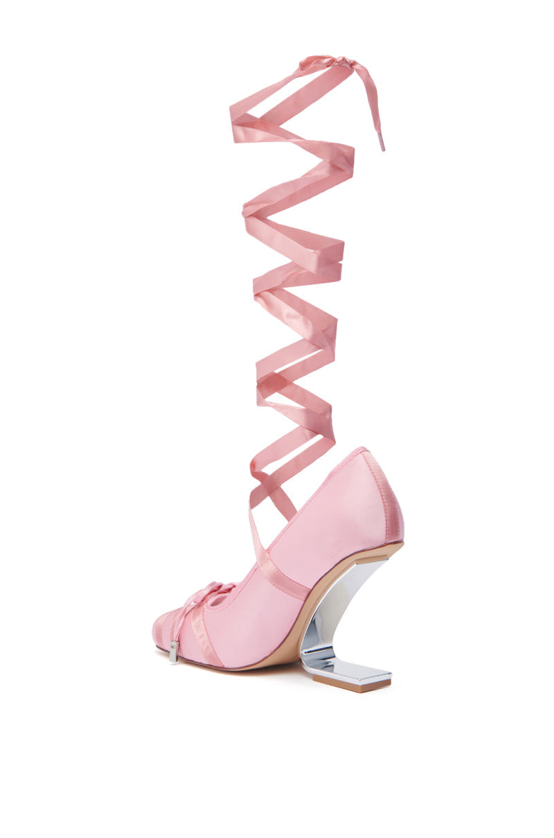 AZALEA WANG PAVARTI PINK BALLET PUMP