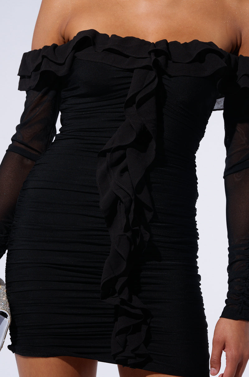 IN YOUR DREAMS RUFFLE MINI DRESS