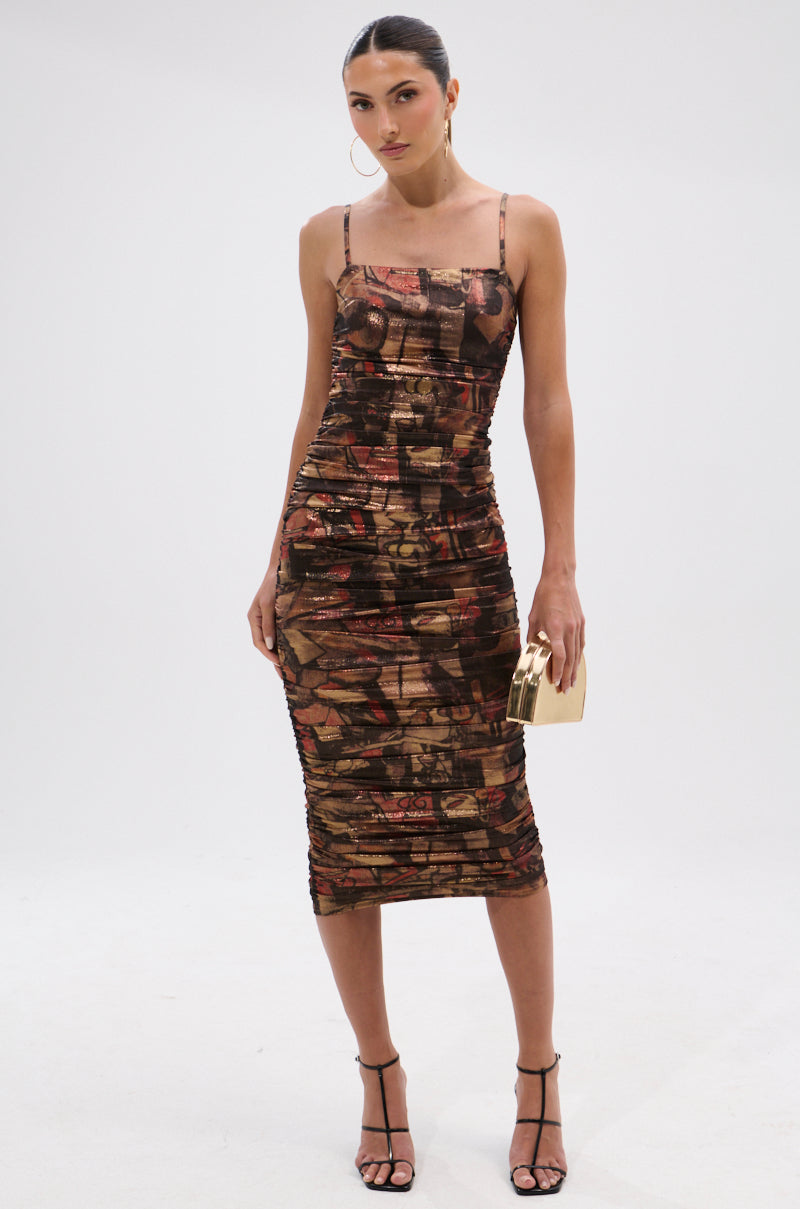 HEAVEN SENT MESH MIDI DRESS