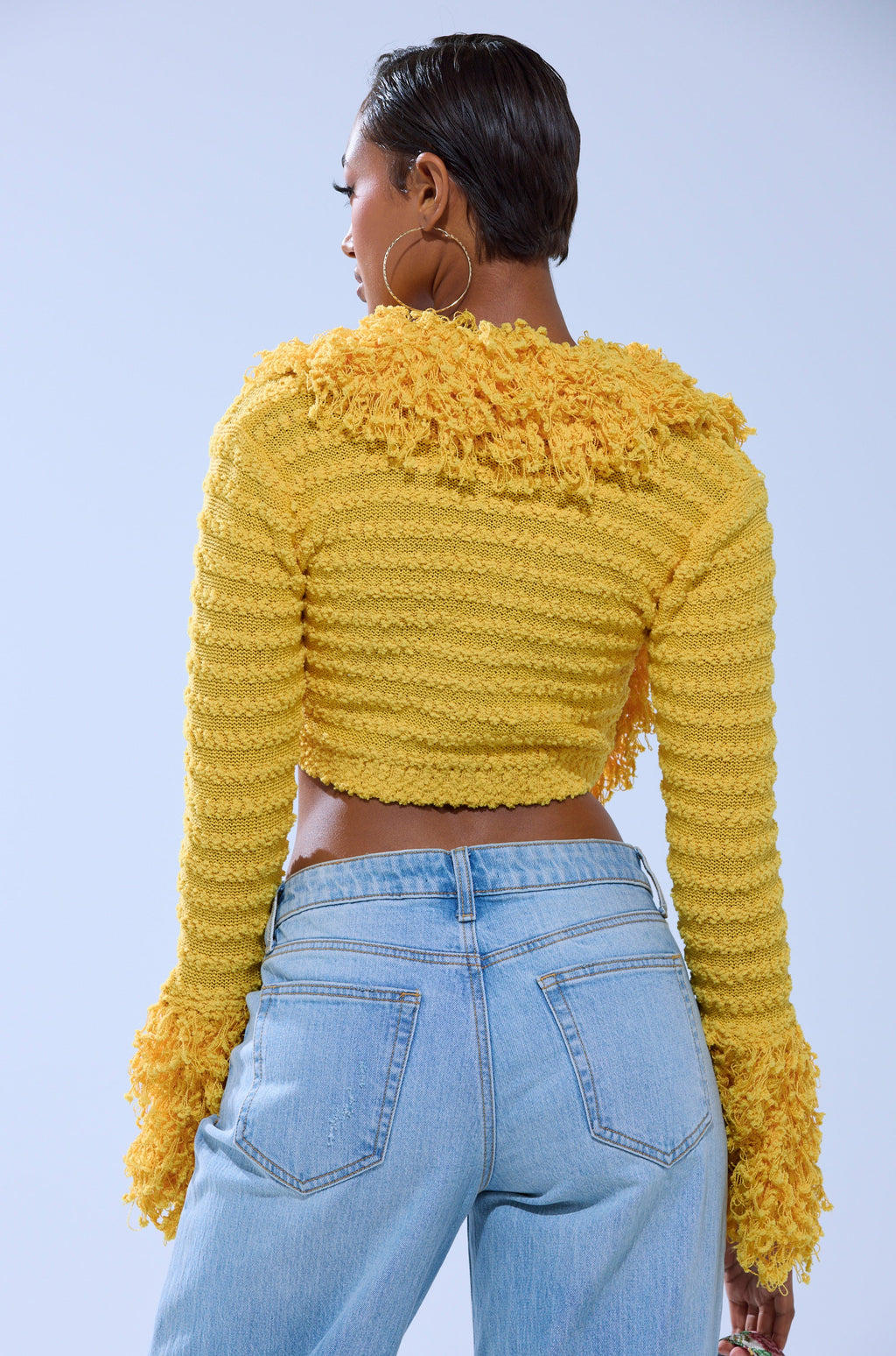 SUNSHINE QUEEN FRINGE SWEATER