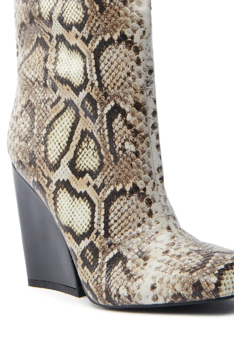 AZALEA WANG RANSOM BLACK MULTI SNAKE BOOTIE