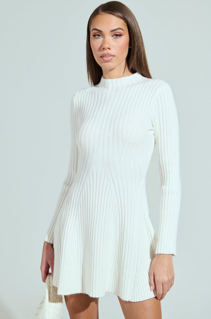 SLEEK AND CHIC KNIT MINI DRESS
