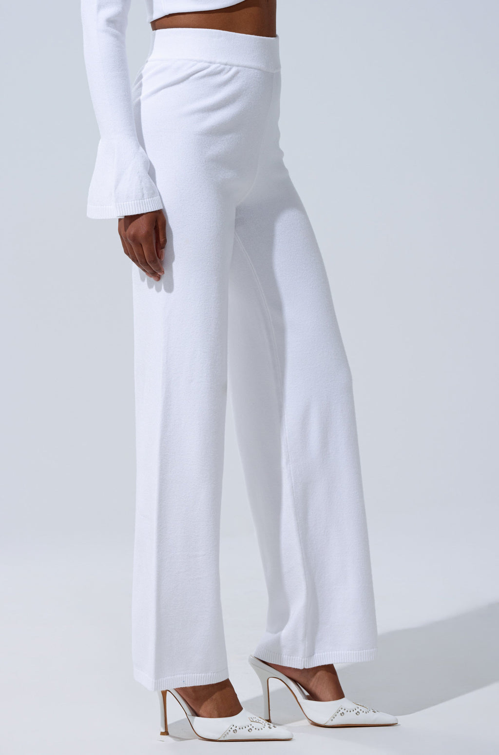 GET COZY WITH ME WIDE LEG PANT IN WHITE