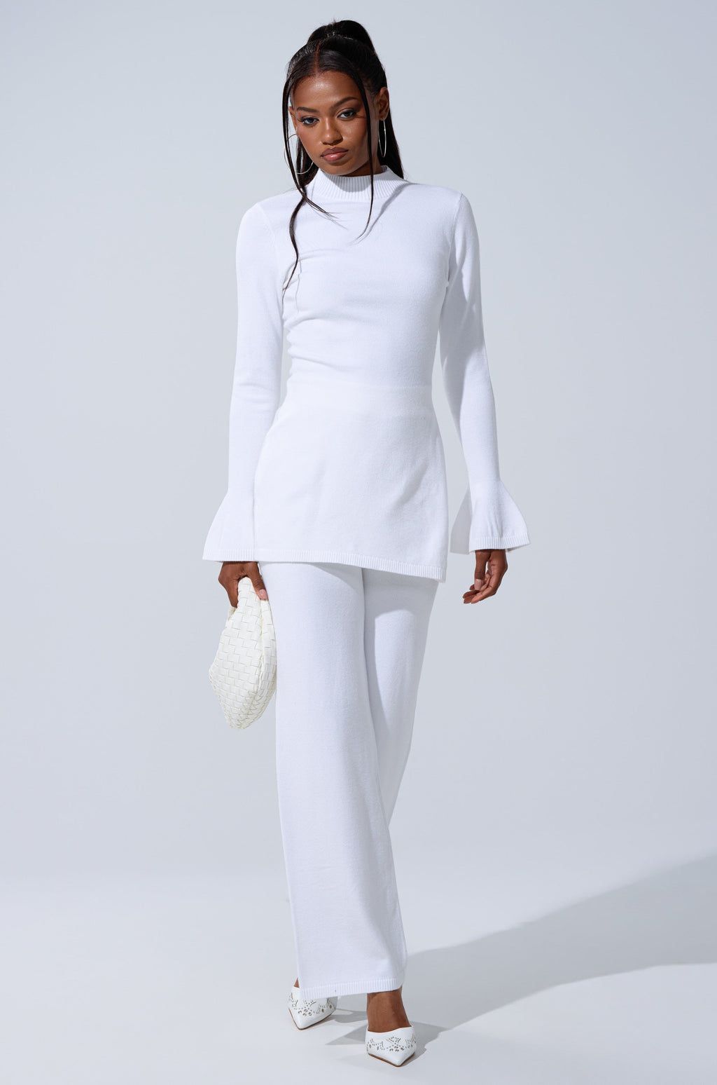 GET COZY WITH ME WIDE LEG PANT IN WHITE