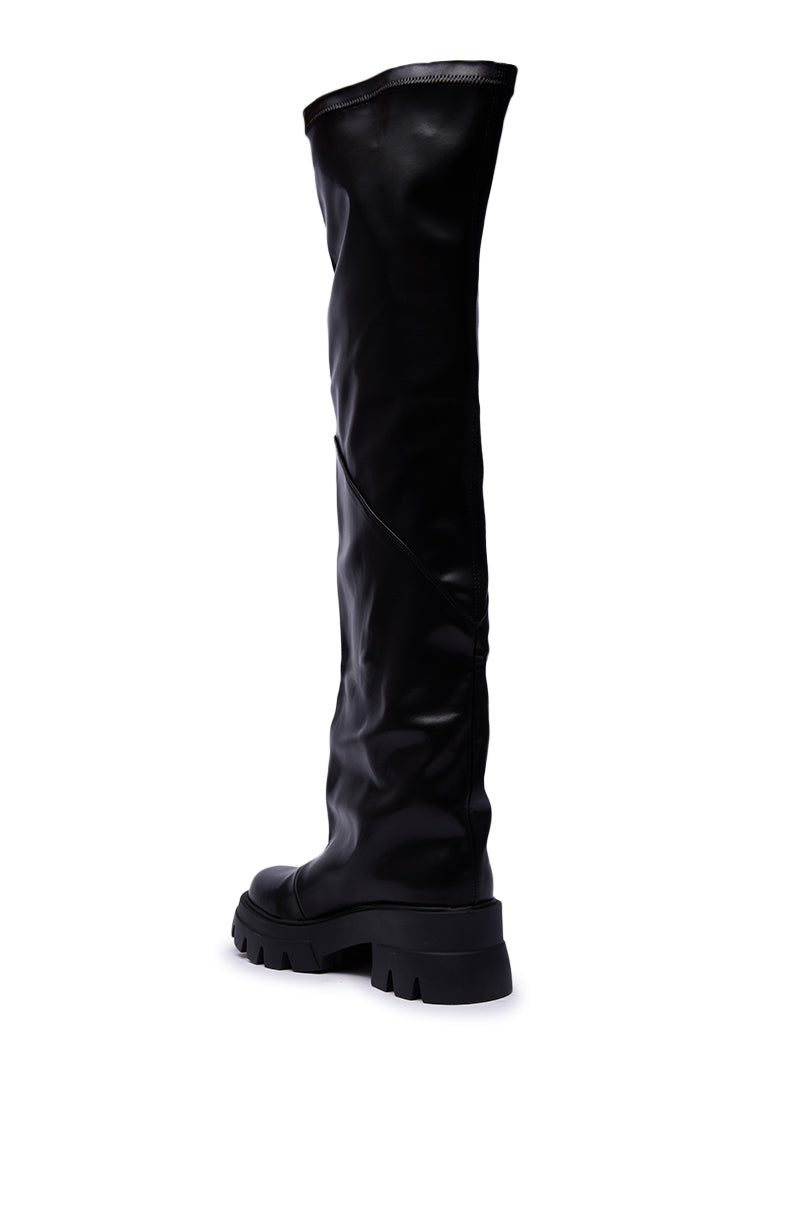 AZALEA WANG RONAN BLACK SLOUCH BOOT