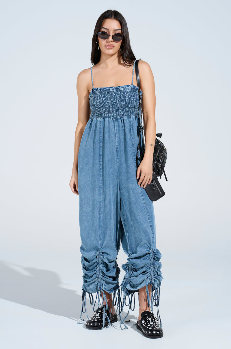 JUMPIN AROUND DENIM JUMPSUIT