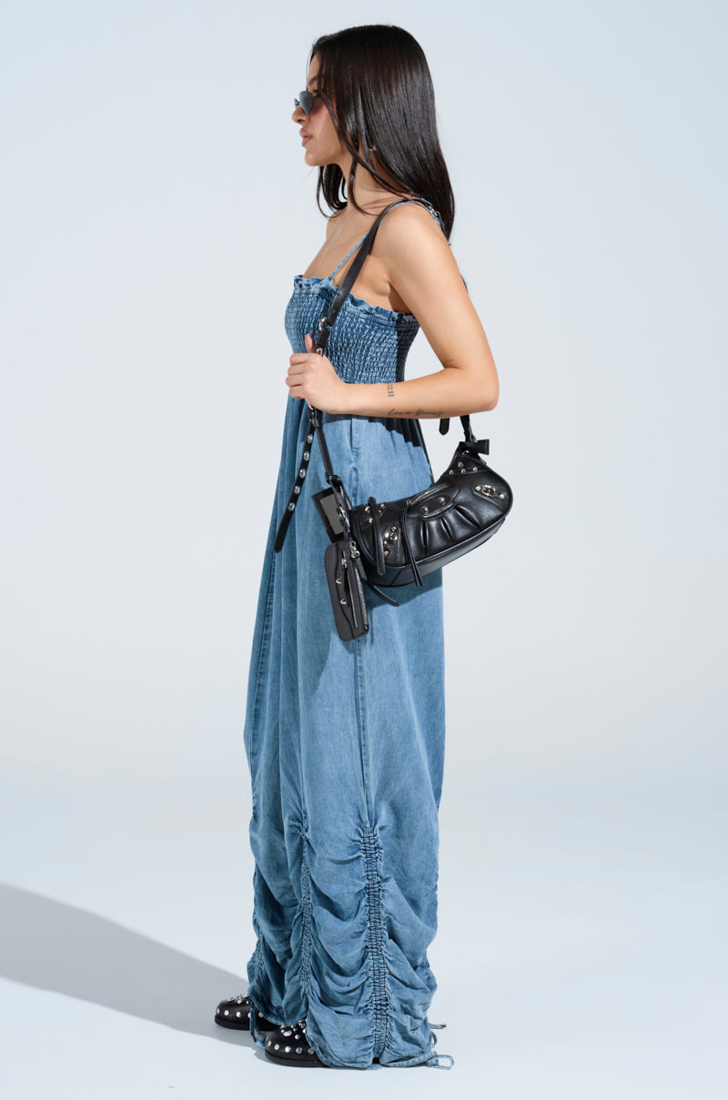 JUMPIN AROUND DENIM JUMPSUIT