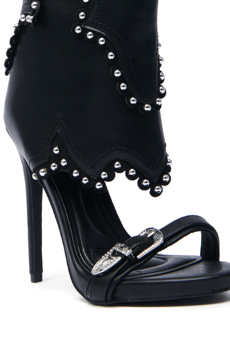 AZALEA WANG RUMMIE BLACK STILETTO SANDAL