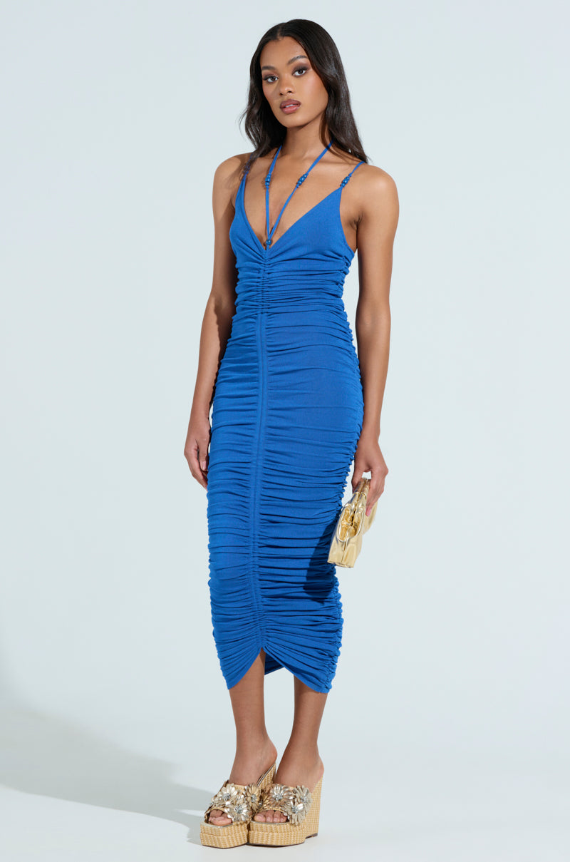 FEEL THE VIBES KNIT MIDI DRESS