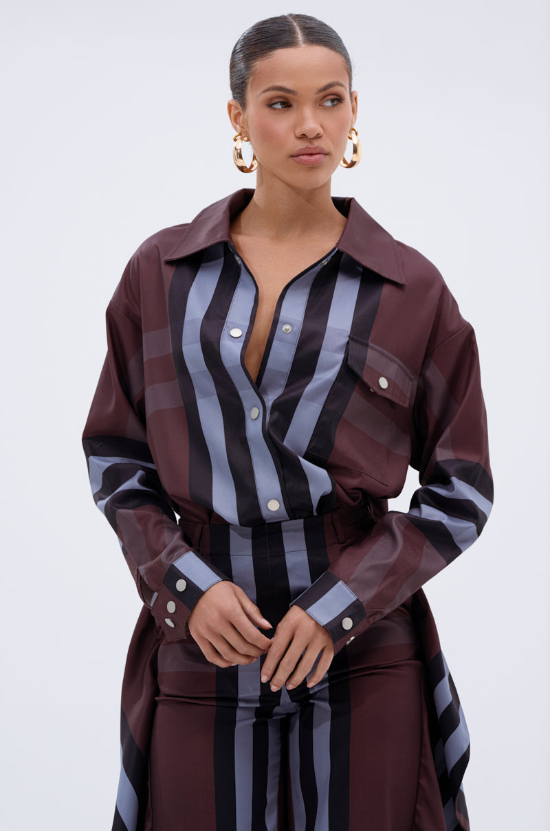 LUXURY LIFE PLAID BUTTON DOWN