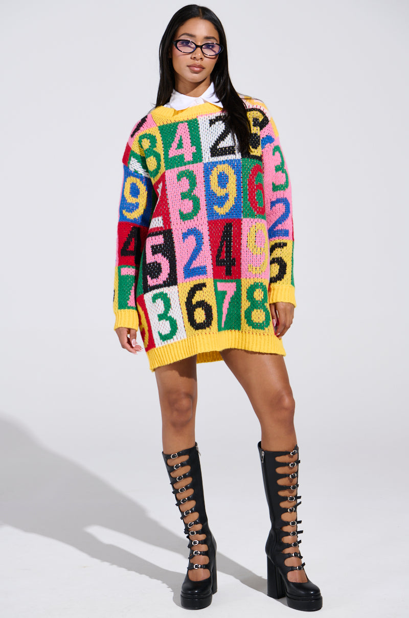 QUICK ONE TWO THREE SWEATER DRESS