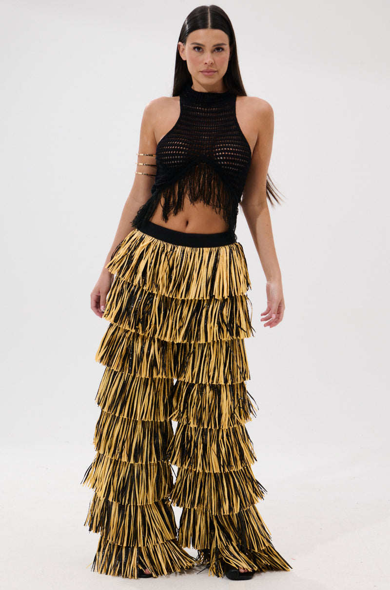 CRAZY FOR YOU STRAW PANTS