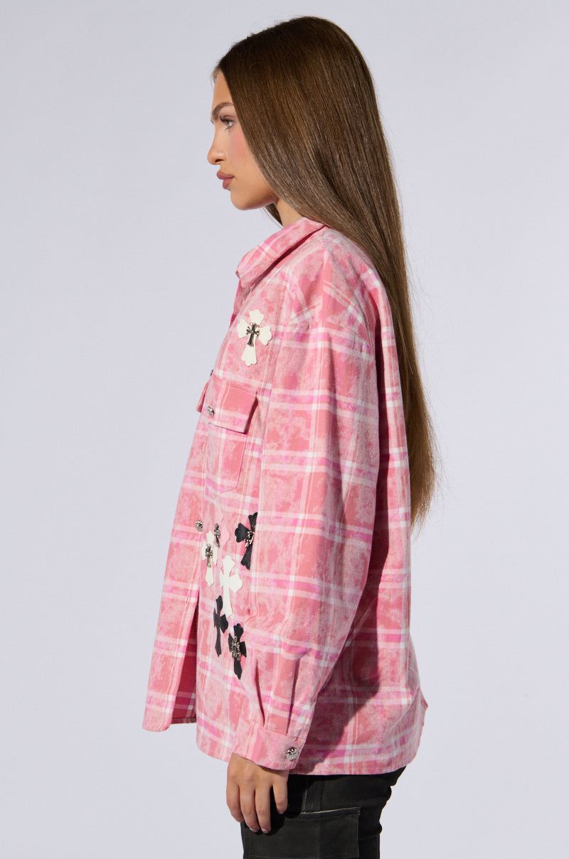 DONT GET ME GOING PLAID TOP