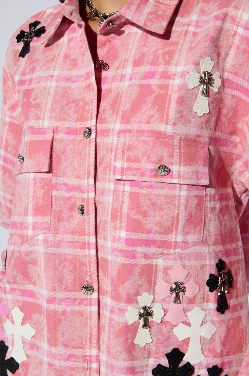 DONT GET ME GOING PLAID TOP