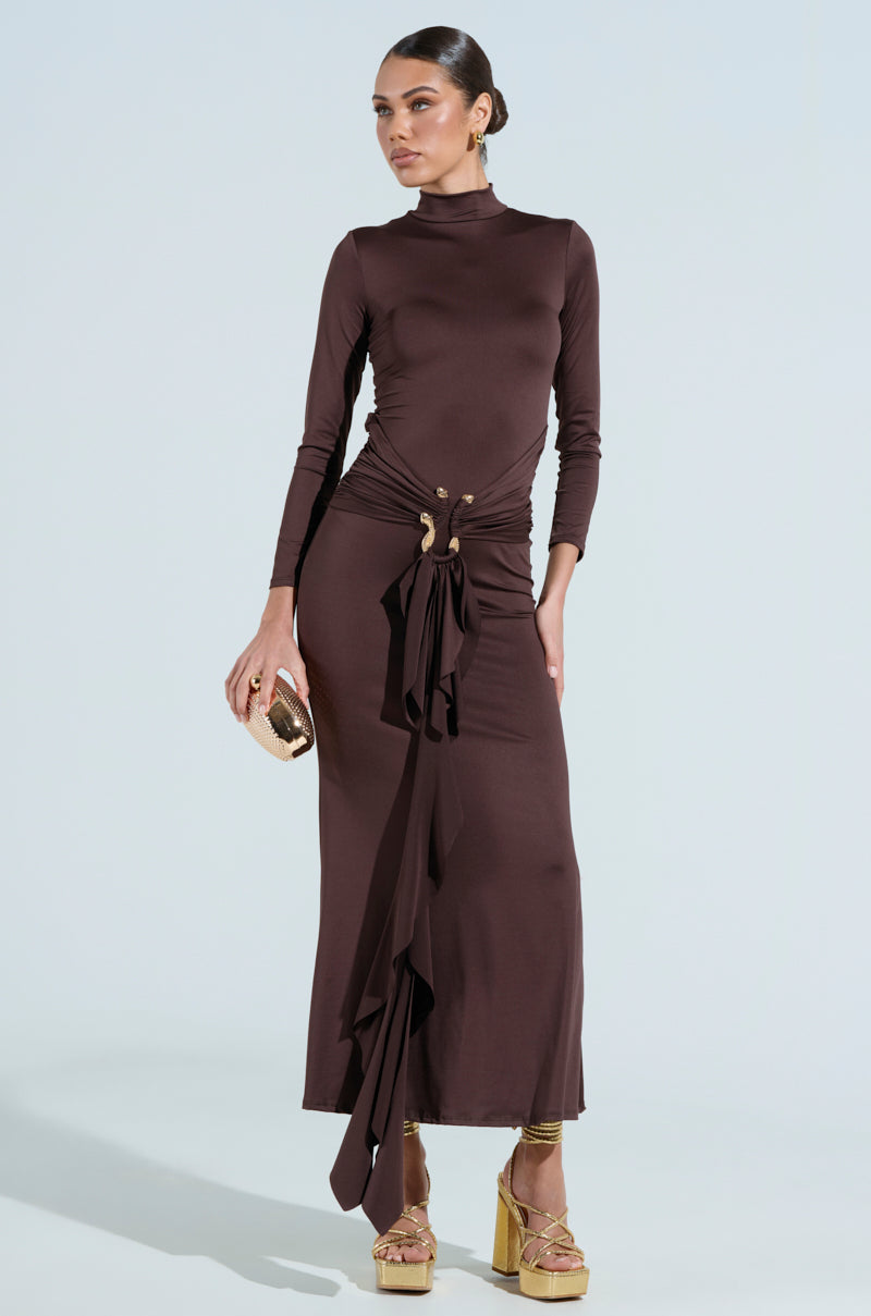 THE BEST ONE YET BROWN MAXI DRESS