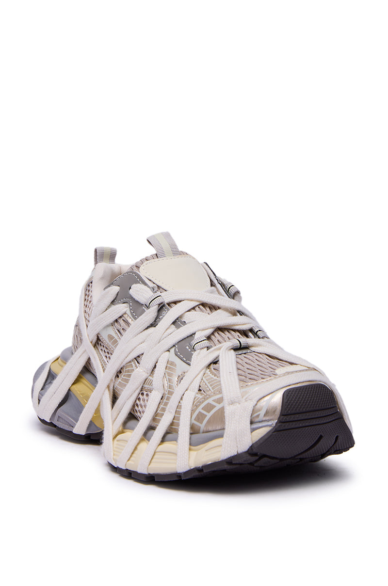 AZALEA WANG SELIE WHITE FLAT SNEAKER