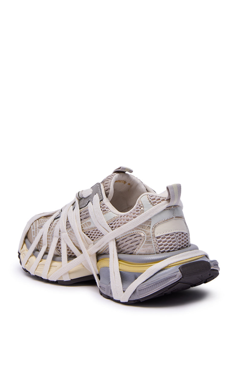 AZALEA WANG SELIE WHITE FLAT SNEAKER