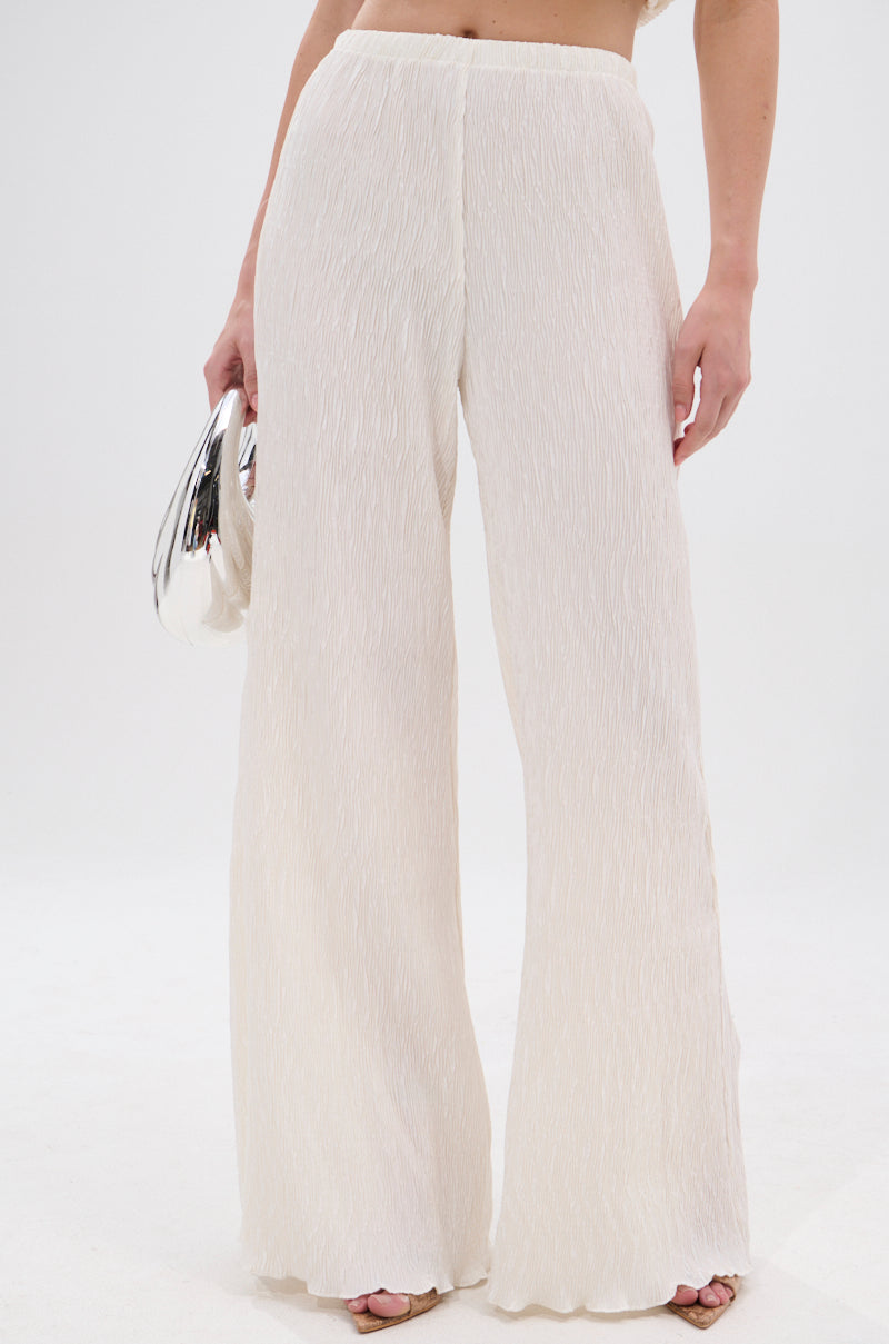 OLIVIA PLISSE PANT IN WHITE