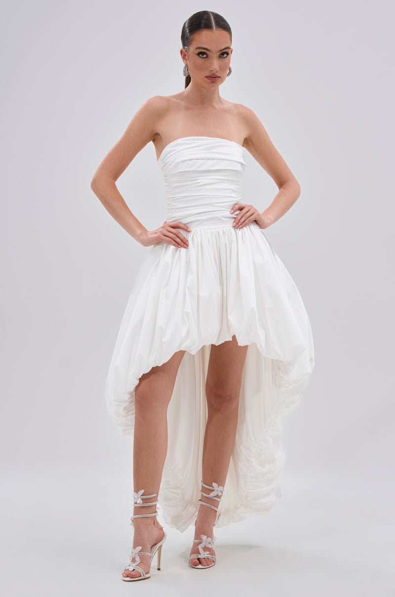 THIS AND THAT POPLIN HIGH LOW DRESS