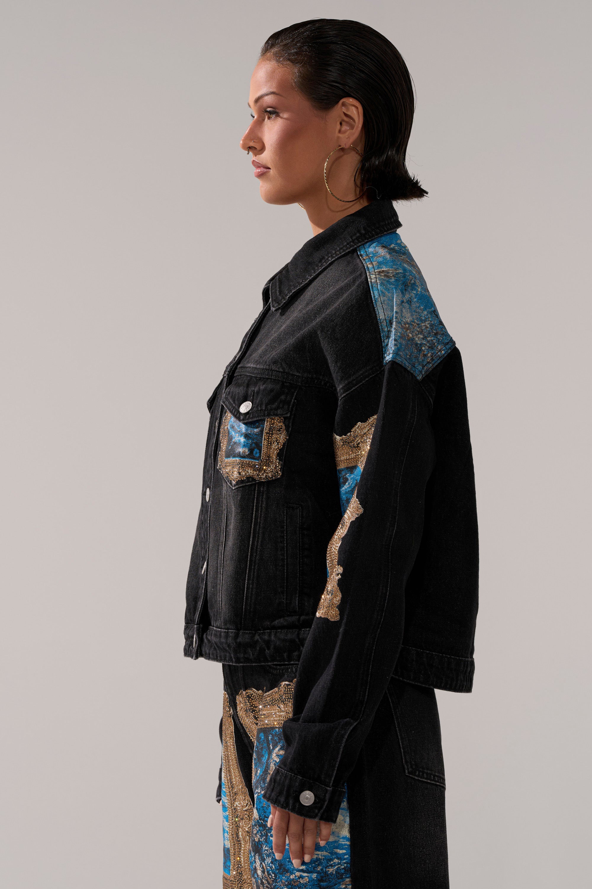 WORK OF ART GRAPHIC DENIM JACKET