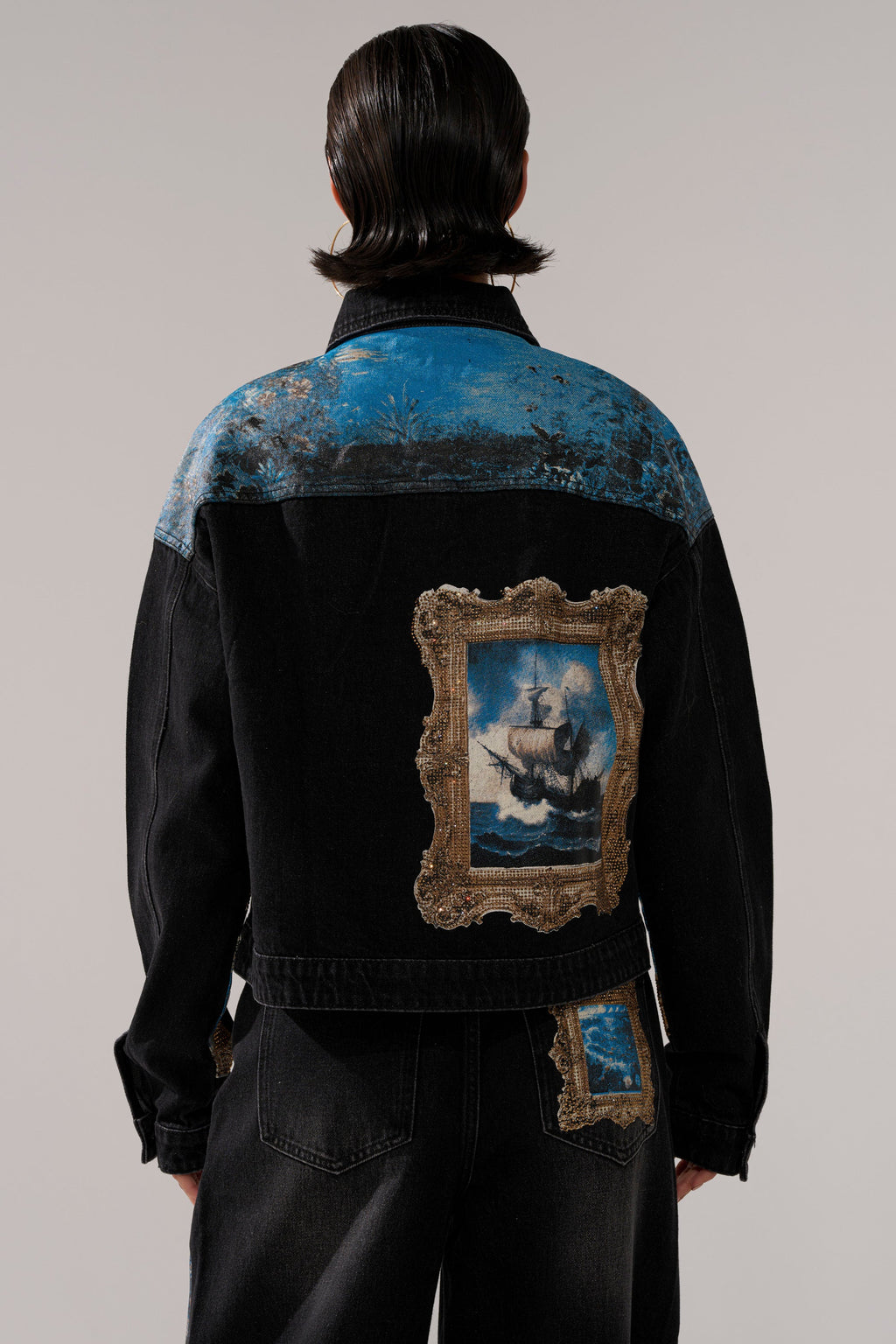 WORK OF ART GRAPHIC DENIM JACKET