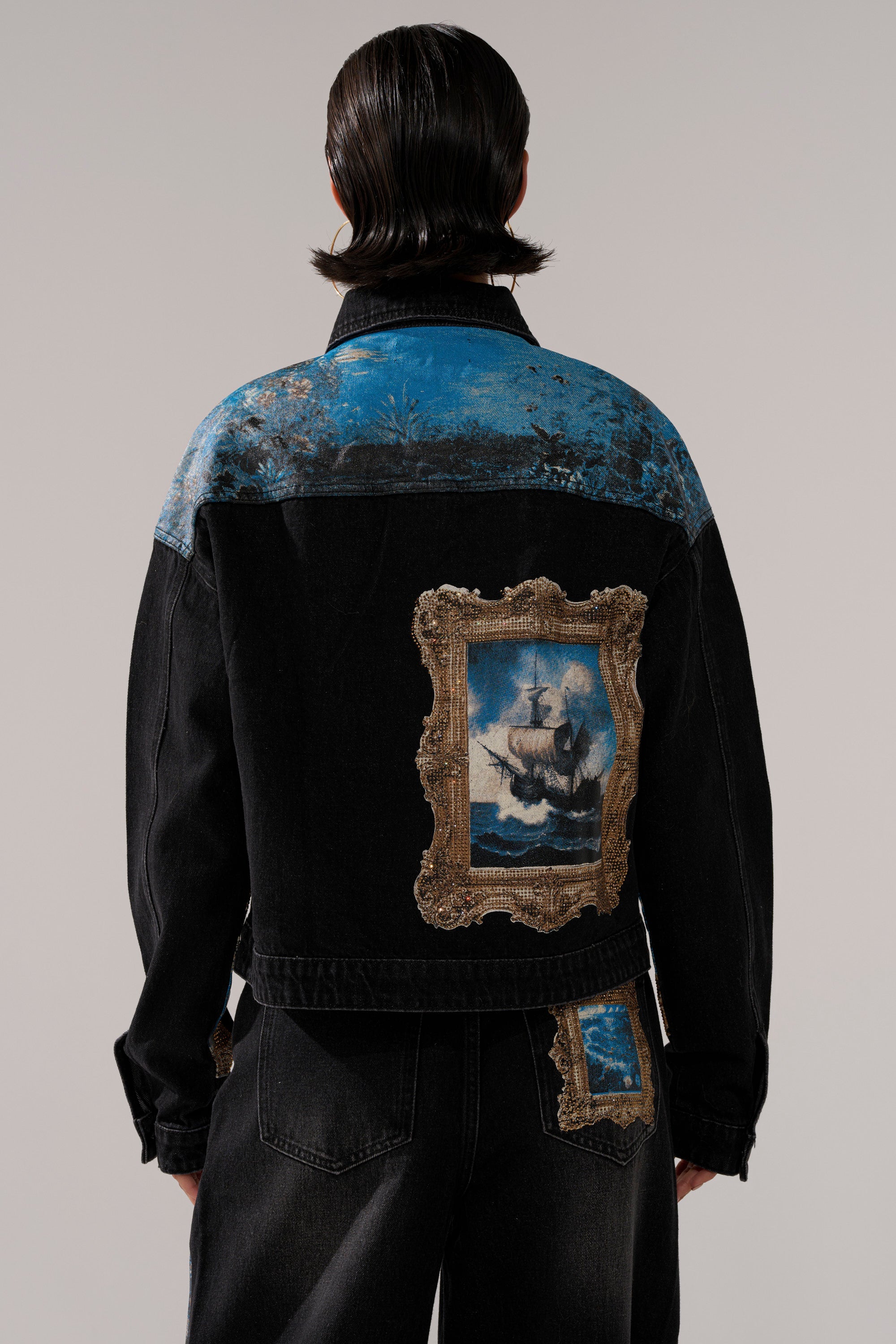 WORK OF ART GRAPHIC DENIM JACKET