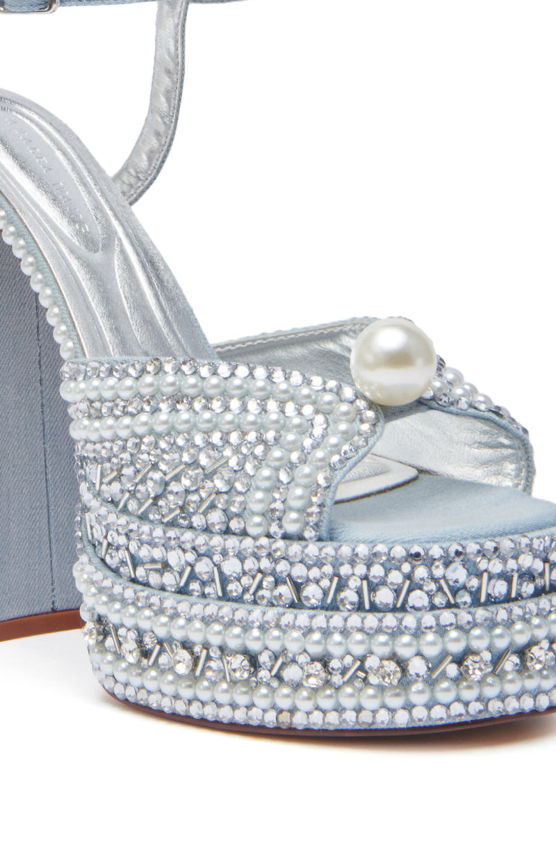 AZALEA WANG SOMETHING BLUE CHUNKY SANDAL