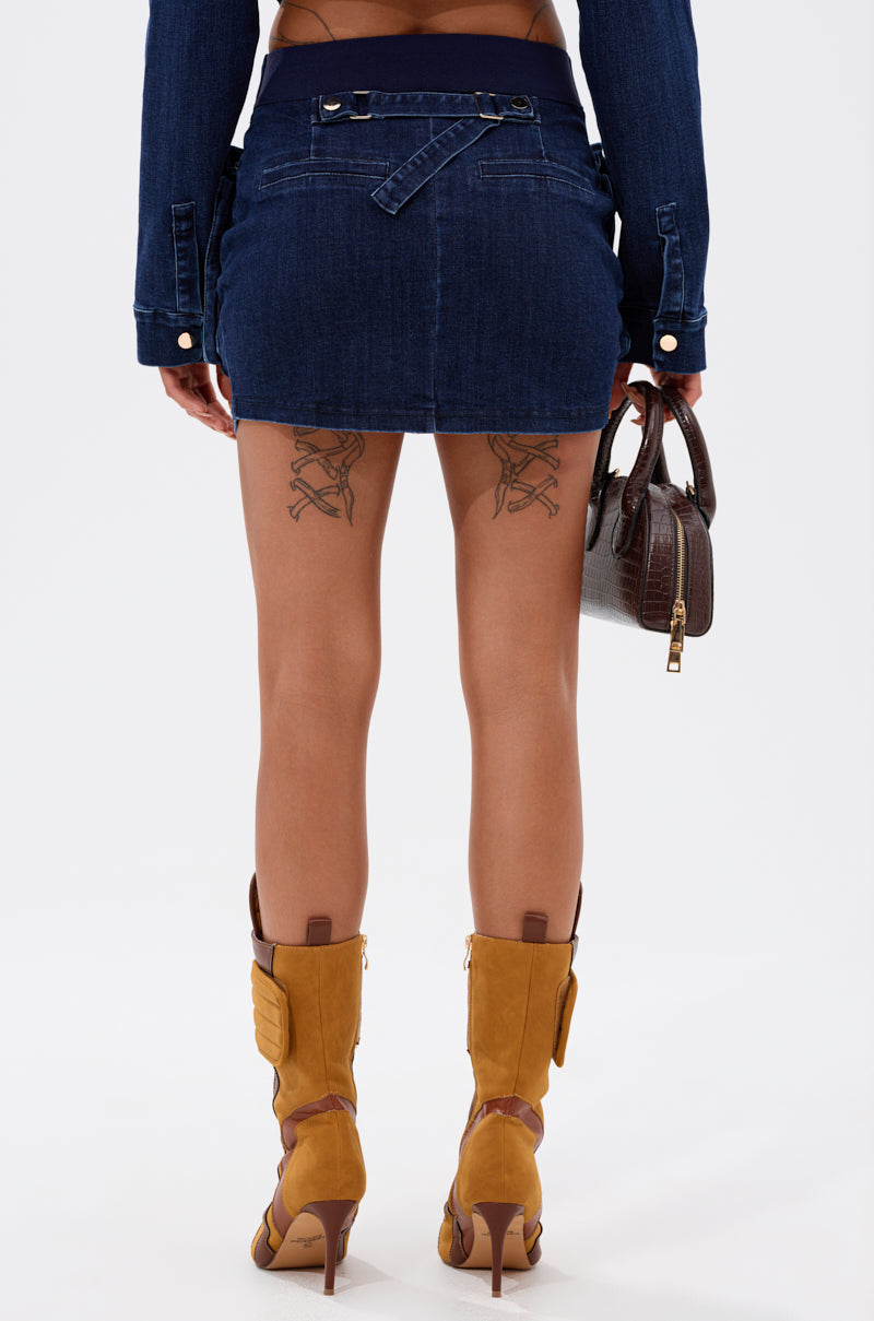 SOMETHING BETTER DENIM MINI SKIRT